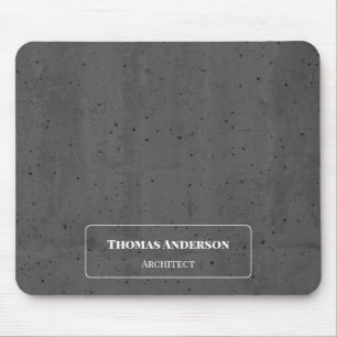 Alfombrilla De Ratón Hormigón Moderno Blanco y Gris Oscuro