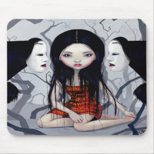 Alfombrilla De Ratón Horror japonés gótico Mousepad de los fantasmas