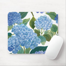 Alfombrilla De Ratón Hortensias Azules | Hermoso Arbusto Floral