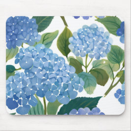 Alfombrilla De Ratón Hortensias Azules | Hermoso Arbusto Floral
