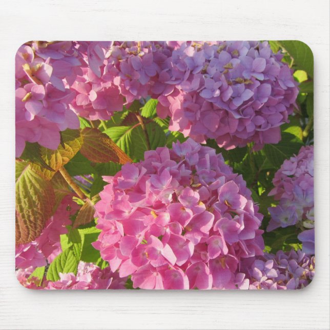 Alfombrilla De Ratón Hortensias rosadas (Frente)