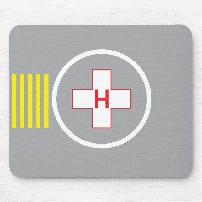 Alfombrilla De Ratón Hospital 6 de Mousepad del helipuerto (Frente)
