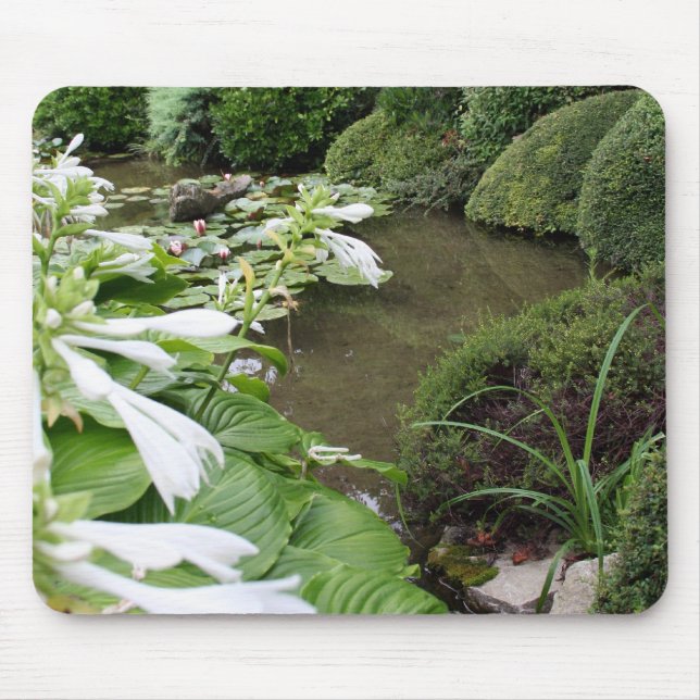Alfombrilla De Ratón Hosta en un Zen Garden Mousepad (Frente)