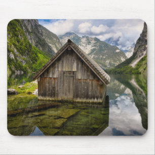 Alfombrilla De Ratón Hostal en el lago Obersee en los Alpes de Alemania