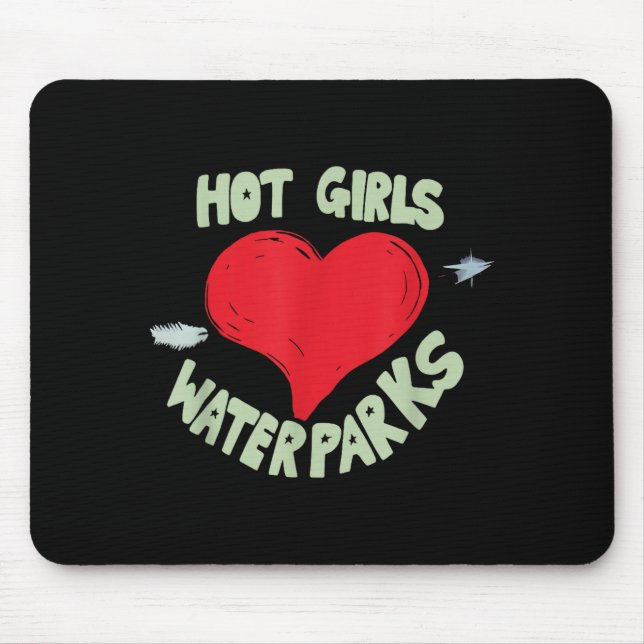 Alfombrilla De Ratón Hot Girls Love Water Parks Heart Arrow  (Frente)