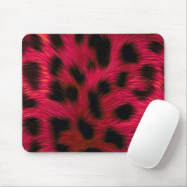 Alfombrilla De Ratón Hot Pink Leopard Print Faux
