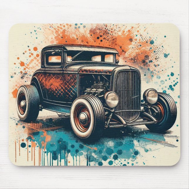 Alfombrilla De Ratón Hot Rod (Frente)