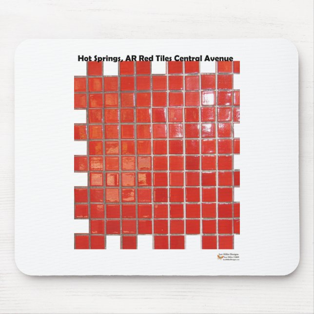 Alfombrilla De Ratón Hot Springs, AR Red Tiles Central Ave Regalos (Frente)