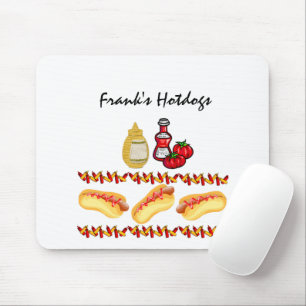 Alfombrilla De Ratón Hotdogs Ketchup Mustard Food Mouse Pad!