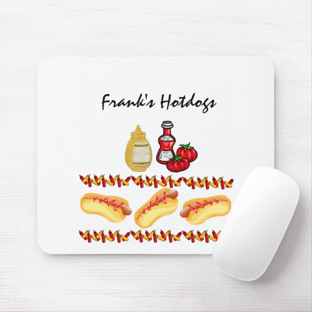 Alfombrilla De Ratón Hotdogs Ketchup Mustard Food Mouse Pad! (Con ratón)