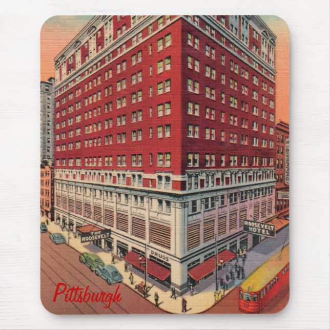 Alfombrilla De Ratón Hotel Roosevelt Vintage Mousepad (Frente)