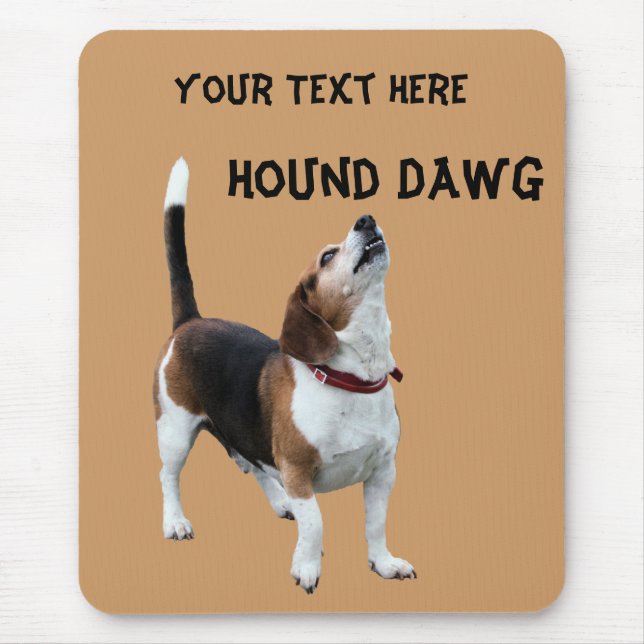 Alfombrilla De Ratón Hound Dawg Beagle Funny Dog Mousepad (Frente)