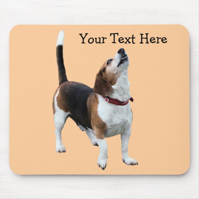 Alfombrilla De Ratón Howling Beagle Cute Dog Mousepad (Frente)