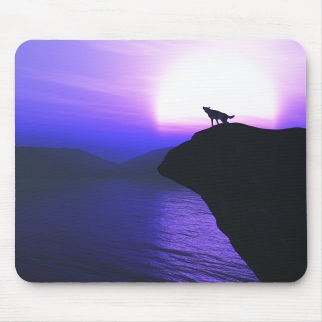 Alfombrilla De Ratón Howling Wolf (Frente)