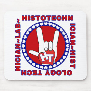 ALFOMBRILLA DE RATÓN HT HISTOTECHNICIA HISTOLOGÍA TECNOLOGÍA AMAR LOGO