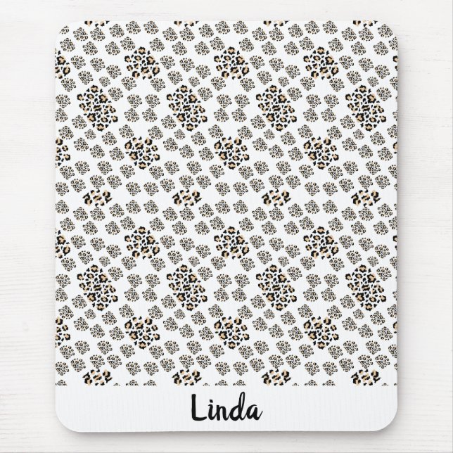 Alfombrilla De Ratón huella animal elegante (Frente)