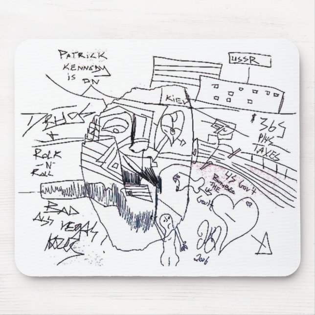 Alfombrilla De Ratón huella de patrick kennedy (Frente)