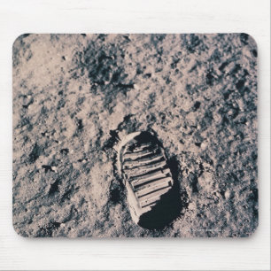 Alfombrilla De Ratón Huella en superficie lunar