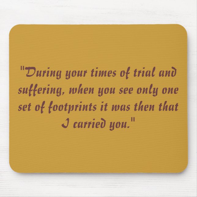 Alfombrilla De Ratón Huellas en la arena (Frente)