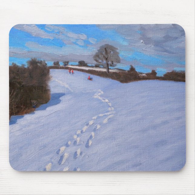 Alfombrilla De Ratón Huellas en la nieve 2009 (Frente)