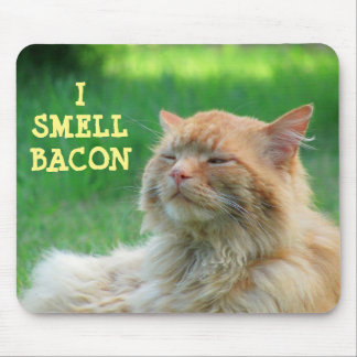 Alfombrilla De Ratón Huelo a Bacon Gran Gato Naranja
