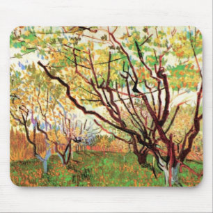 Alfombrilla De Ratón Huerto en flor de Vincent van Gogh