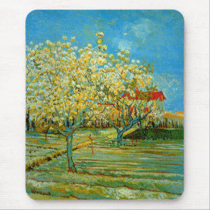 Alfombrilla De Ratón Huerto en flor de Vincent van Gogh
