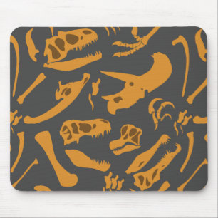 Alfombrilla De Ratón Huesos de dinosaurio (gris)
