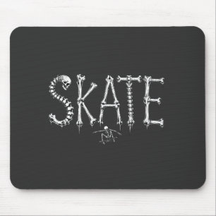 Alfombrilla De Ratón Huesos de patineta esqueleto