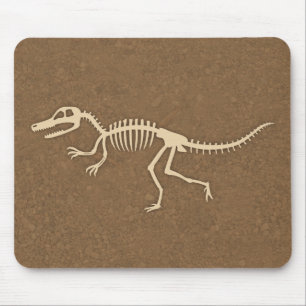 Alfombrilla De Ratón Huesos y Esqueleto de Dinosaurio Velociraptor Geni