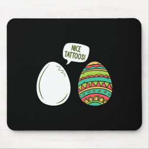 Alfombrilla De Ratón Huevos Divertidos Bonitos Tatuajes Pascua Día de P