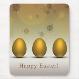 Alfombrilla De Ratón Huevos modernos de Pascua Dorada