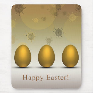Alfombrilla De Ratón Huevos modernos de Pascua Dorada