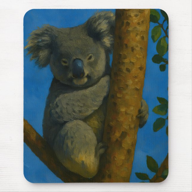 Alfombrilla De Ratón Hugger de árbol - Koala en el dosel forestal (Frente)