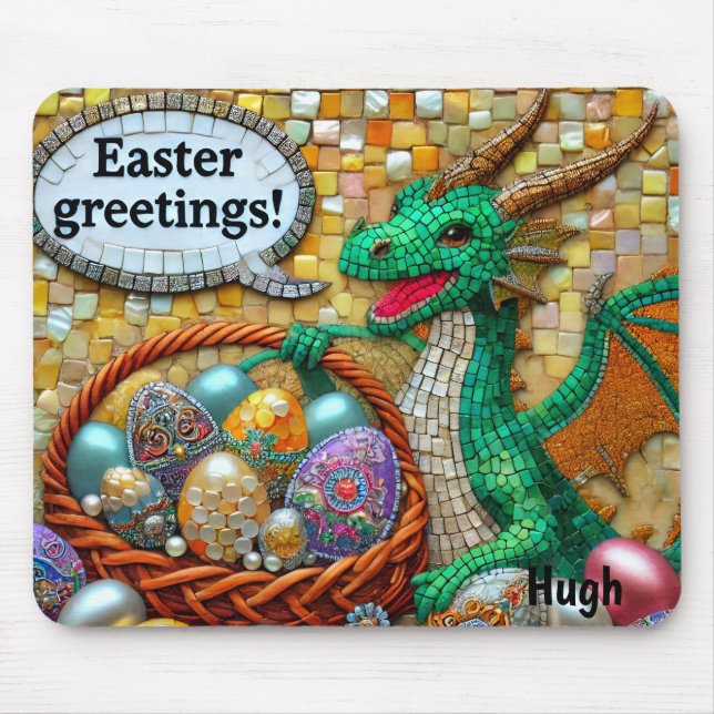 ALFOMBRILLA DE RATÓN HUGH ~ DRAGON'S EASTER GREETINGS ~ (Frente)