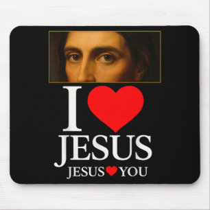 Alfombrilla De Ratón Hugvyn amo a Jesús me encanta Jesús fe americano C