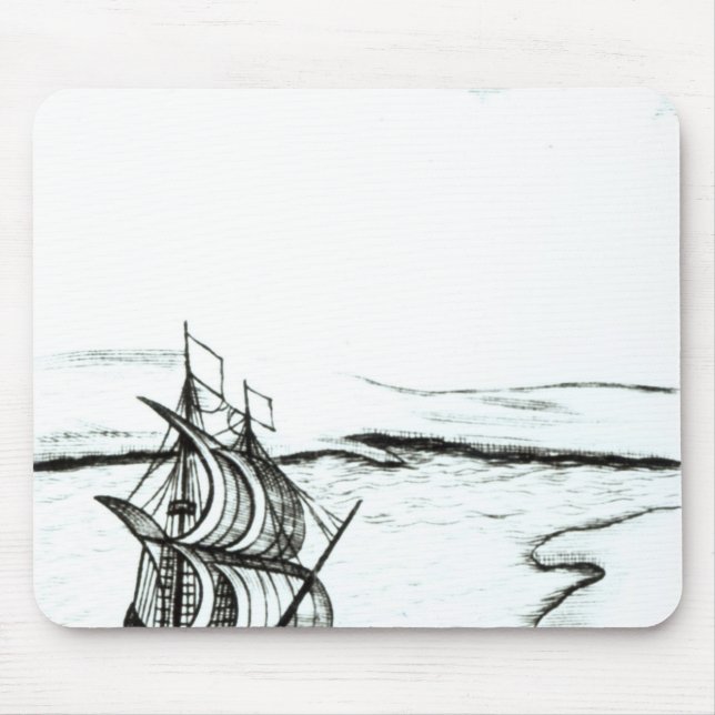 Alfombrilla De Ratón Huida Inglaterra de rey Charles II en 1651 (Frente)