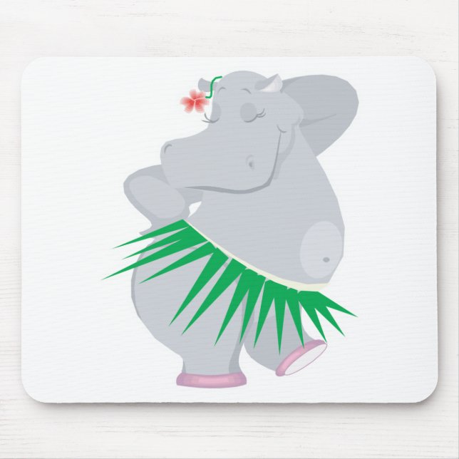 Alfombrilla De Ratón hula hippo (Frente)