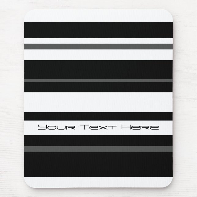 Alfombrilla De Ratón Humbug Stripe 'Your Text' mousept vertical (Frente)