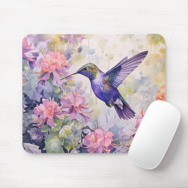 Alfombrilla De Ratón Hummingbird Garden (Con ratón)