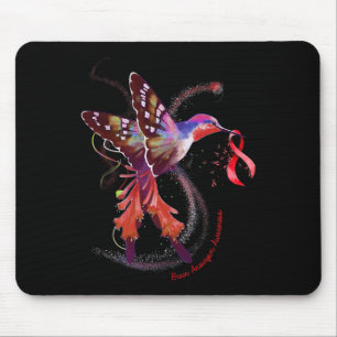 Alfombrilla De Ratón Hummingbird Holgbird Burgundy Ribbon Aneurysm Aw