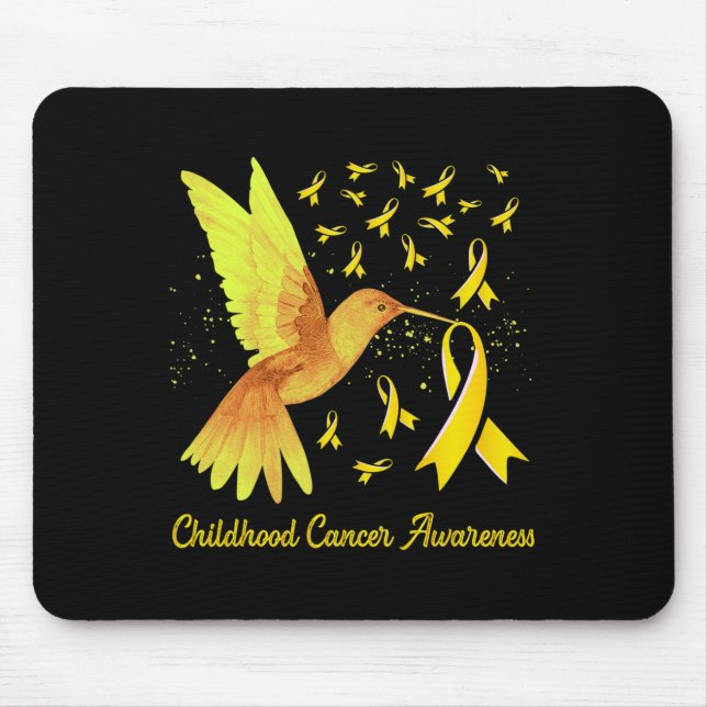 Alfombrilla De Ratón Hummingbird Oro Amarillo Concienciación sobre el C (Frente)