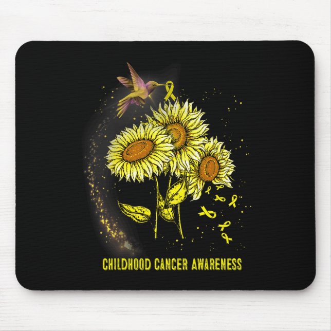 Alfombrilla De Ratón Hummingbird Sensibilización sobre el Cáncer Infant (Frente)