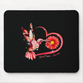 Alfombrilla De Ratón Hummingbird Sunflower Cinta roja Cáncer de Sangre