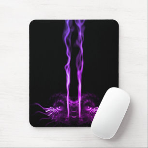 Alfombrilla De Ratón Humo de dragón negro y morado