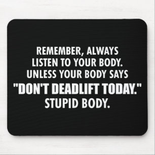 Alfombrilla De Ratón Humor de motivación del gimnasio divertido