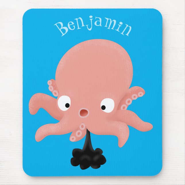 Alfombrilla De Ratón Humor de personalizado de pulpo de bebé de color r (Frente)