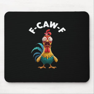 Alfombrilla De Ratón Humor de pollo clásico diseño vintage F-Caw-F