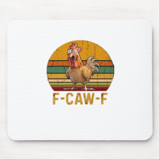 Alfombrilla De Ratón Humor de pollo esencial minimalista limpio F-Caw-F