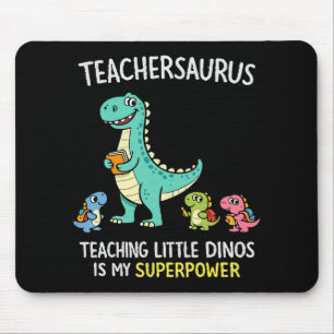 Alfombrilla De Ratón Humor de Teachersaurus con pequeños dinosaurios